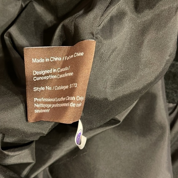 Danier 8 Black Suede Leather Lined Lace-Up Skirt Moto - Picture 8 of 8